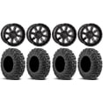 thumbnail image 1 of System 3 ST-4 Black 14" Wheels 27" MotoVator Tires Yamaha Viking Wolverine YXZ1000R CFMoto ZForce 950 UForce 1000, 1 of 4