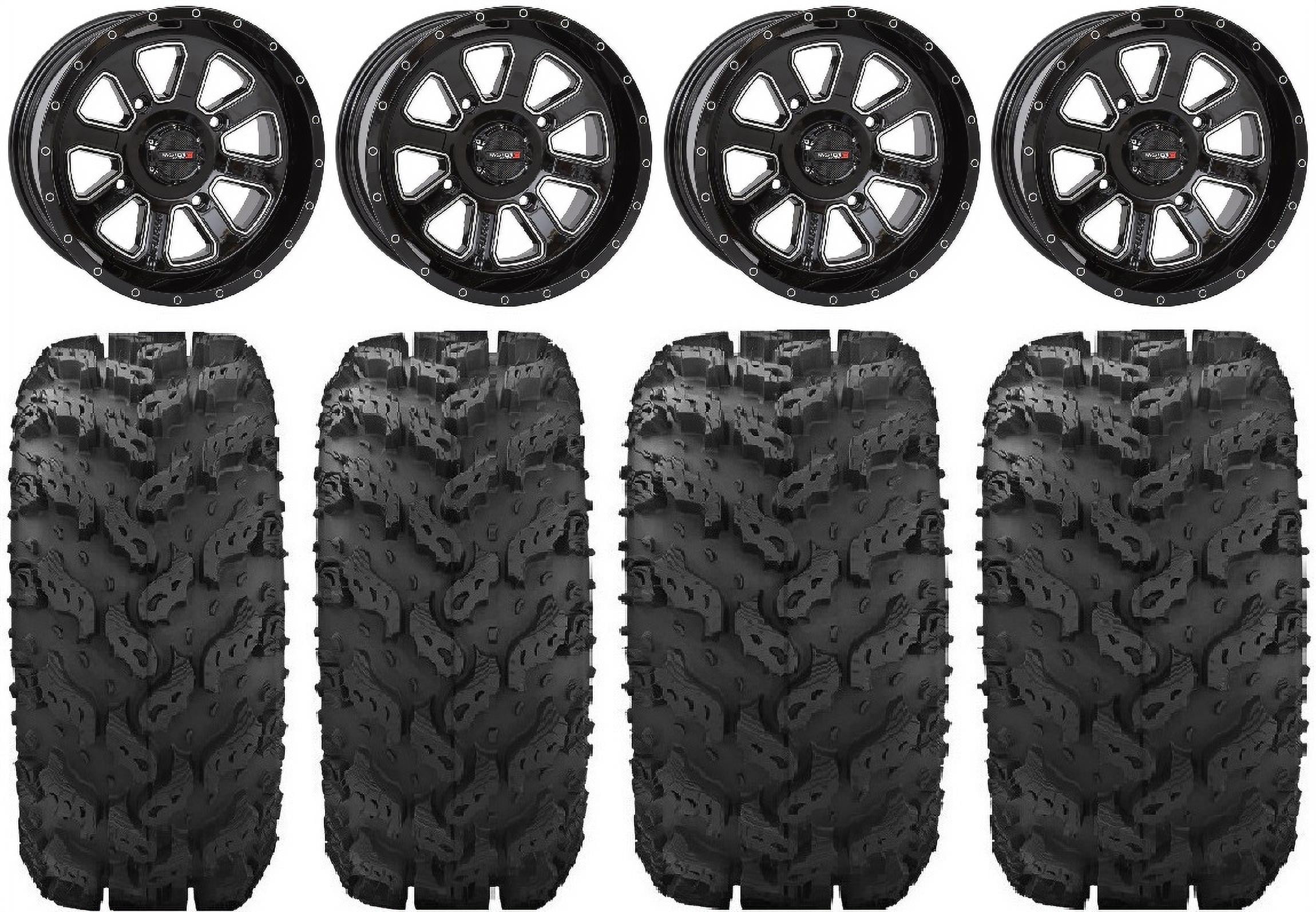 System 3 ST4 Black 14" Wheels 27" Reptile Tires Yamaha Viking