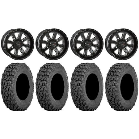 System 3 ST-4 Black 14" Wheels 28" Coyote Tires Polaris RZR XP 1000 / PRO XP / Ranger XP 900/1000