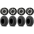 thumbnail image 1 of System 3 ST-4 Black 14" Wheels 28" MotoVator Tires Honda Foreman Rancher SRA, 1 of 5