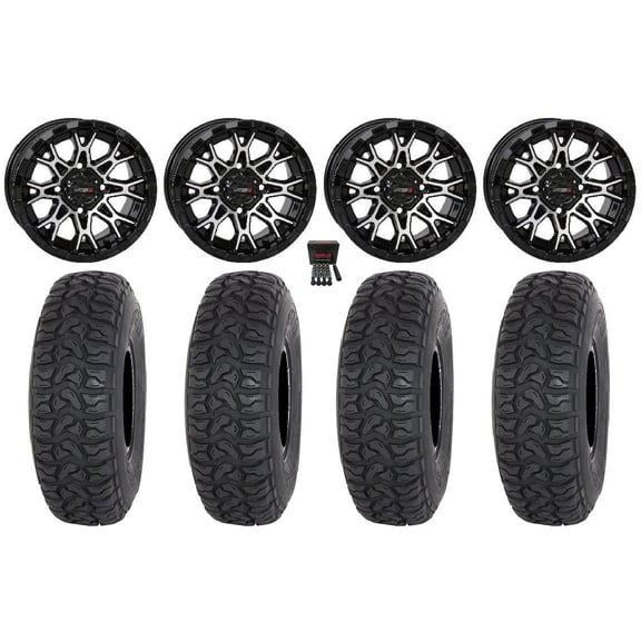 System 3 ST-6 14" Wheels Black 28" Chicane LT Tires Polaris RZR XP 1000 / PRO XP / Ranger XP 900/1000