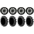 thumbnail image 1 of System 3 ST-6 14" Wheels Black 28" MotoHavok Tires Sportsman 550 850 1000, 1 of 4