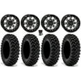 thumbnail image 1 of System 3 ST-6 14" Wheels Black 28" Warrior XT  Tires Kawasaki Mule Pro FXT, 1 of 4