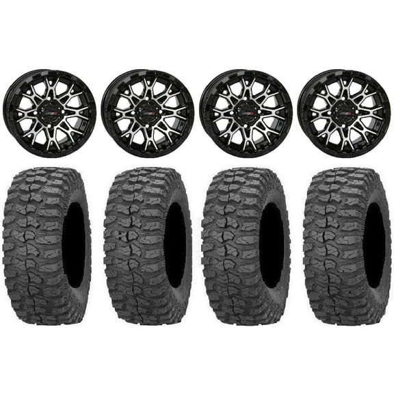 System 3 ST-6 14" Wheels Black 30" Rock-A-Billy Tires Sportsman RZR Ranger