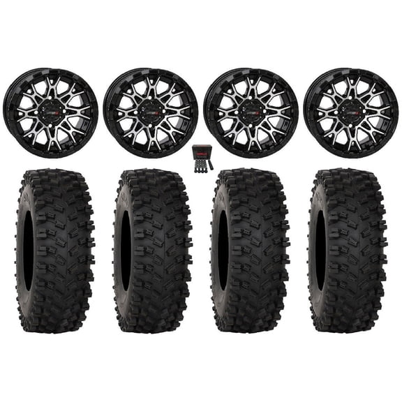 System 3 ST-6 14" Wheels Black 32" ATX470 Tires Sportsman RZR Ranger