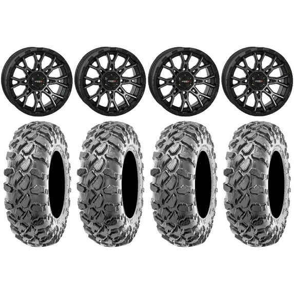 System 3 ST-6 14" Wheels Dark Tint 29" Carnage Tires Polaris RZR XP 1000 / PRO XP / Ranger XP 900/1000
