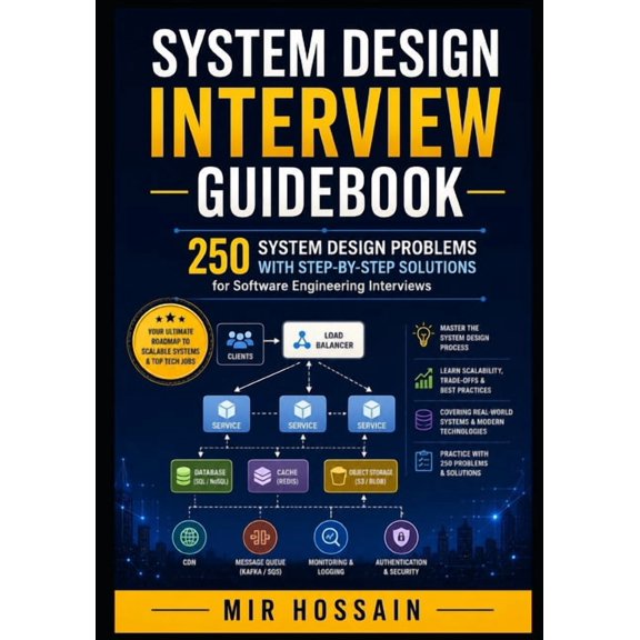 System Design Interview Guidebook: 250 System Design Problems with Step-by-Step Solutions for Software Engineering Inter, (Paperback)