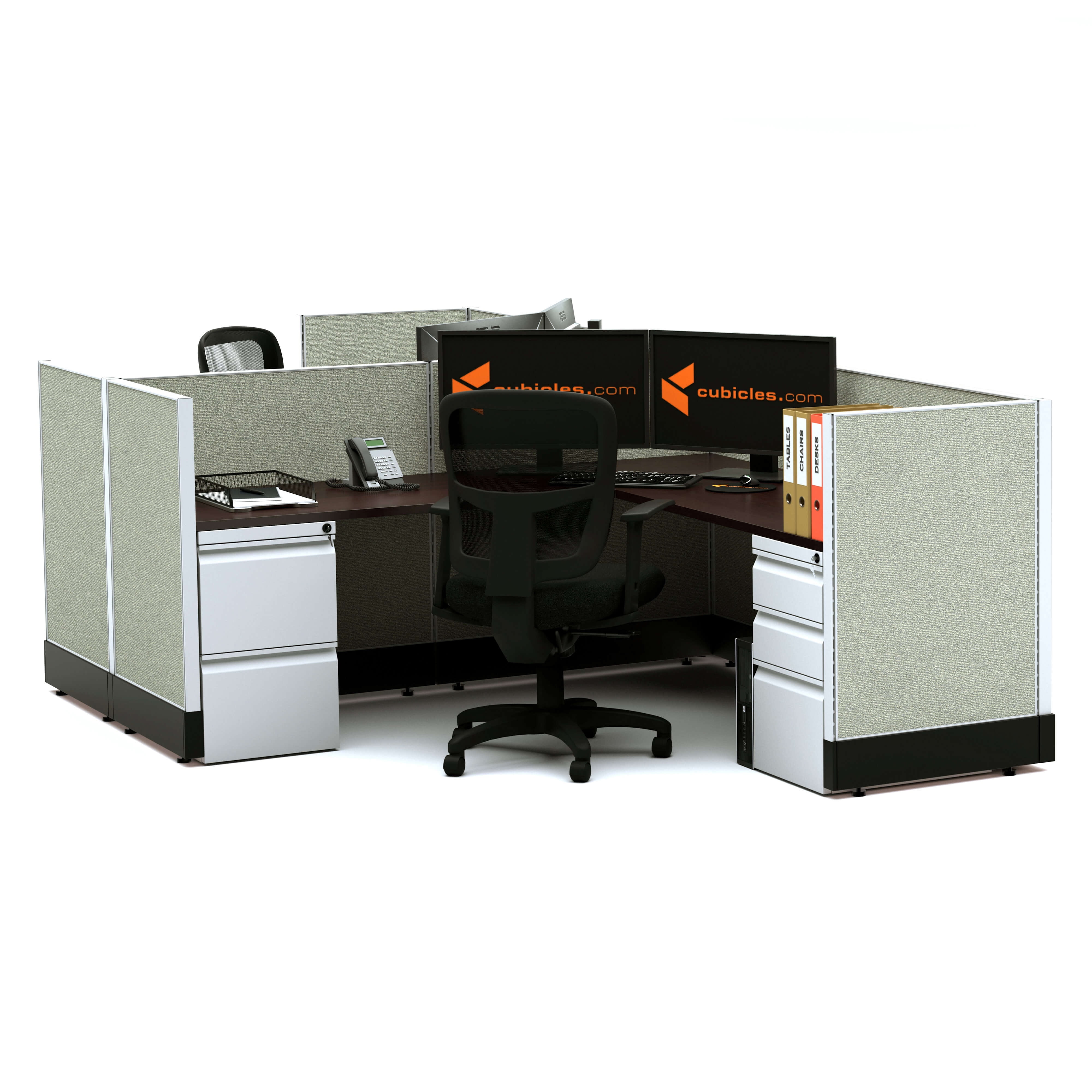 Cubicle Rack System System Furniture 39H 2pack Cluster Powered Cubicles - Walmart.com