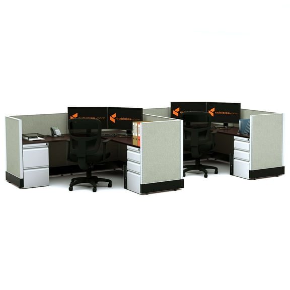 System Furniture 39H 2pack Inline Powered Cubicles