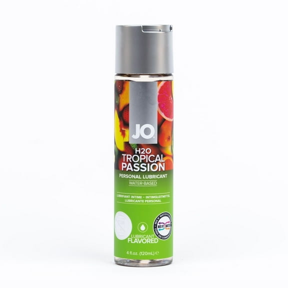System JO Flavored H2O Water Based Personal Lubricant, Tropical Passion, liquid 4 oz