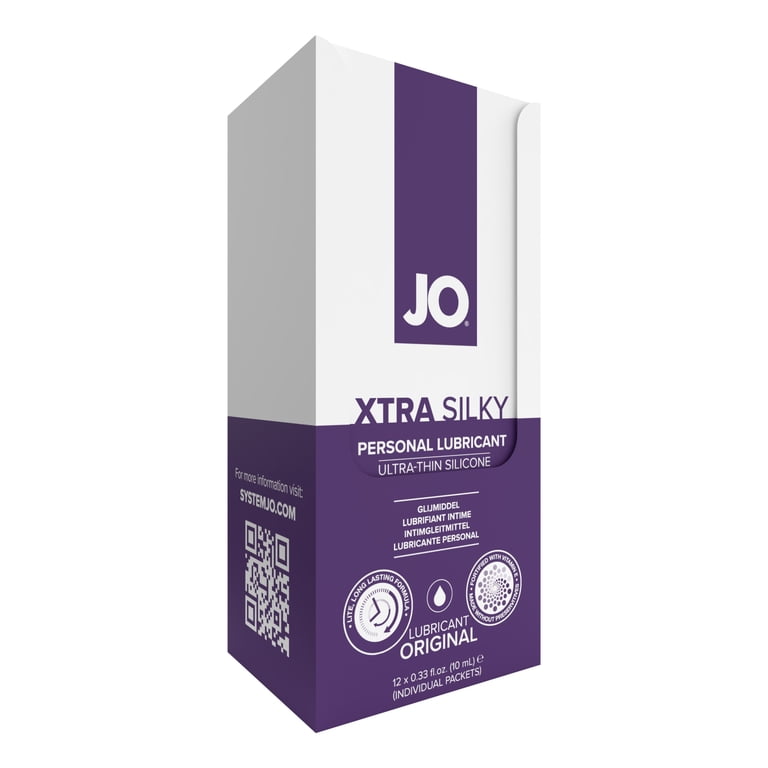 System JO,JO Xtra Silky Thin Silicone Based Personal Lubricant,10 ml (12  pack),Silicone&nbsp; - Walmart.com