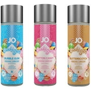 System Jo H2O Flavored Candy Shop Water Based Lubricant 2oz- 3 Flavors - Cotton Candy, Butterscotch, Bubble Gum