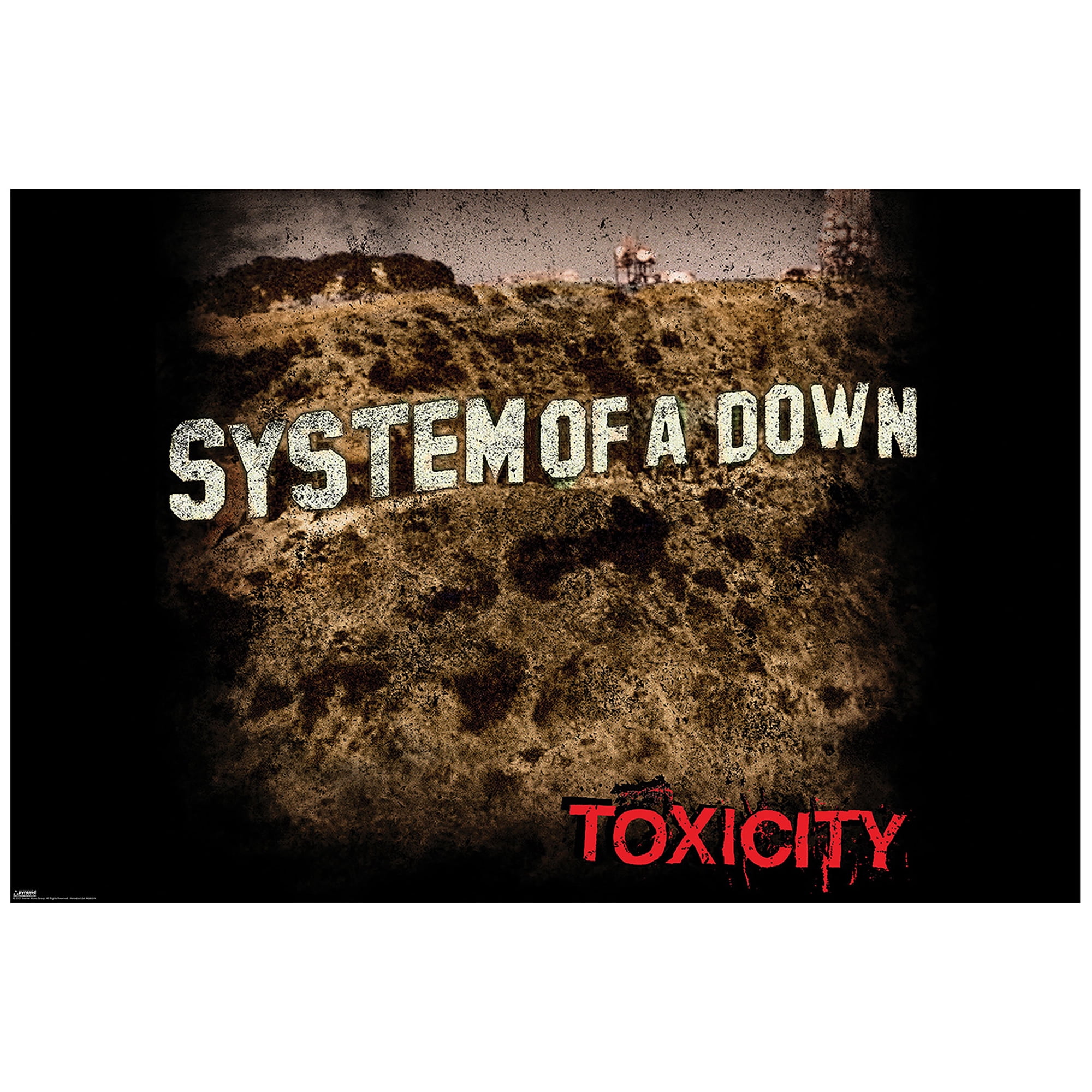 Pyramid : System of a Down: Toxicity - 24x36 Poster, Album Cover Print - Classic Rock Band Artwork, Licensed Music Wall Decor, Fan Collectible