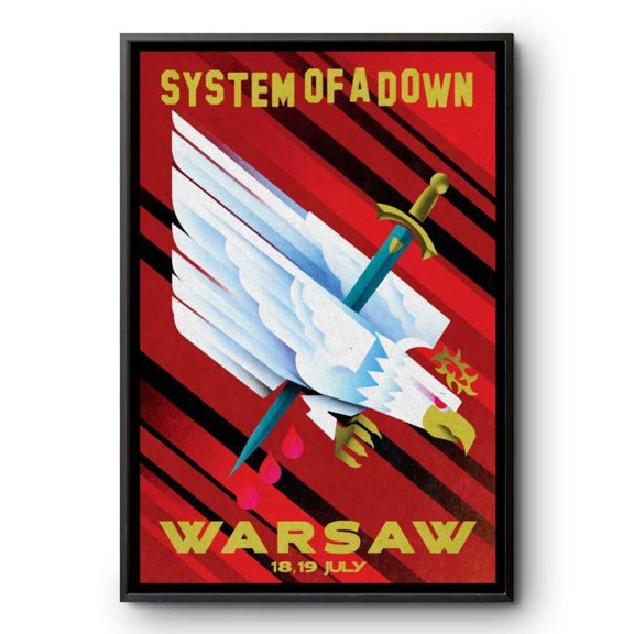 System Of A Down Poster, Warsaw Poland Poster Unframed Size 24''x36'' GooGate