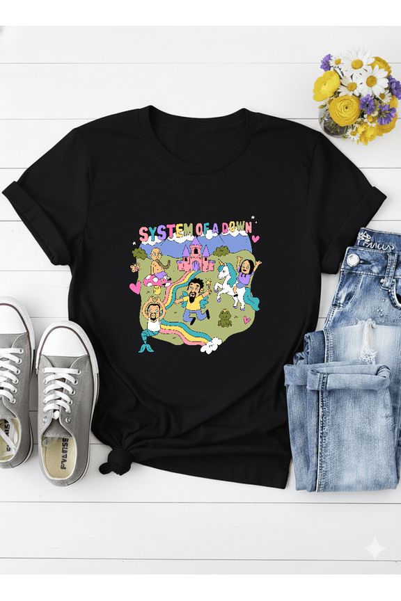 System Of A Down Rock Band Heavy Metal Music Fan Classic Logo Unisex T-Shirt.PNG V51032 up to size 5XL