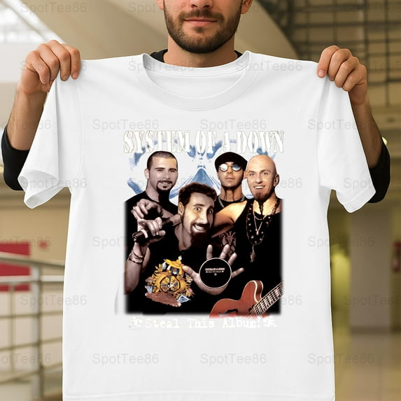 System Of A Down Steal This Album Vintage Retro Nu Metal Music Fan G420 Unisex T-Shirt, Up to Size 5XL