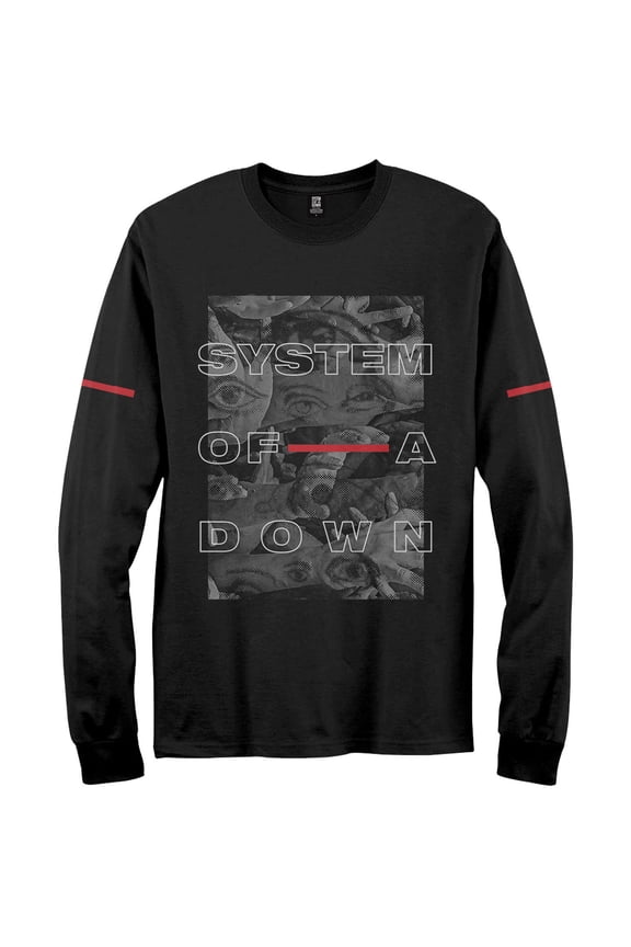System Of A Down Unisex Long Sleeve T-Shirt Eye Collage (Large)