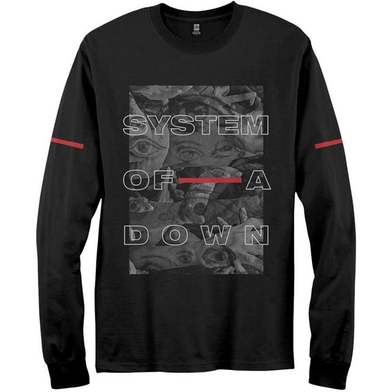 System Of A Down Unisex Long Sleeve T-Shirt Eye Collage (Medium)