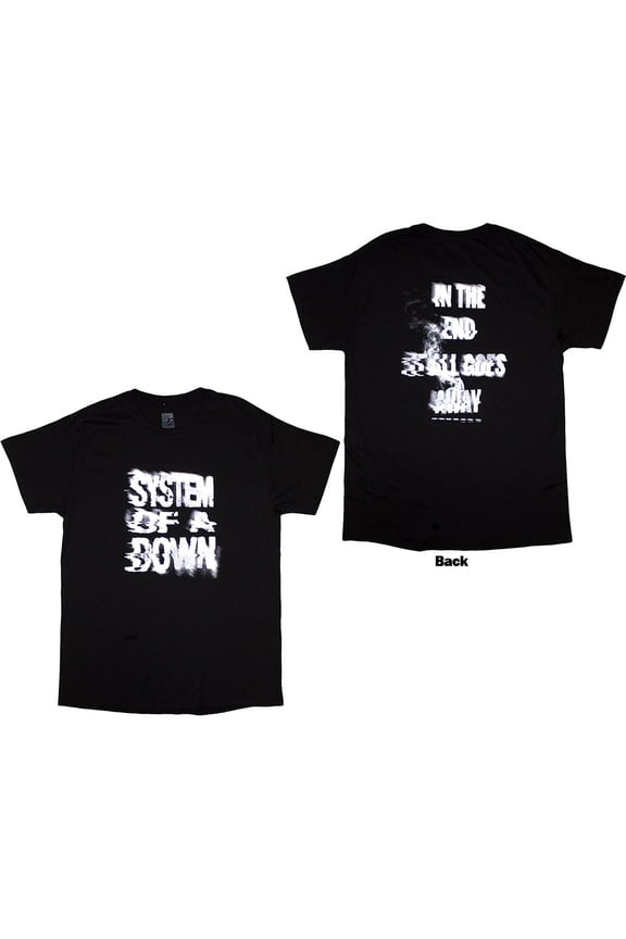 System Of A Down Unisex T-Shirt All Goes Away (Black) (Back Print) (Large)