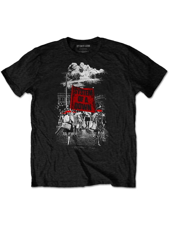 System Of A Down Unisex T-Shirt Banner Marches (Medium)