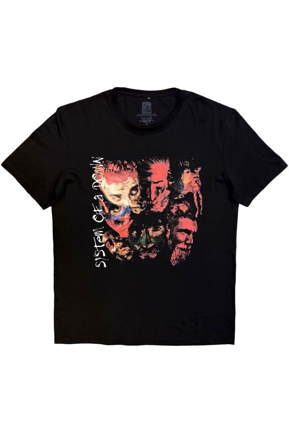 System Of A Down Unisex T-Shirt: Painted Faces 2 (Black)