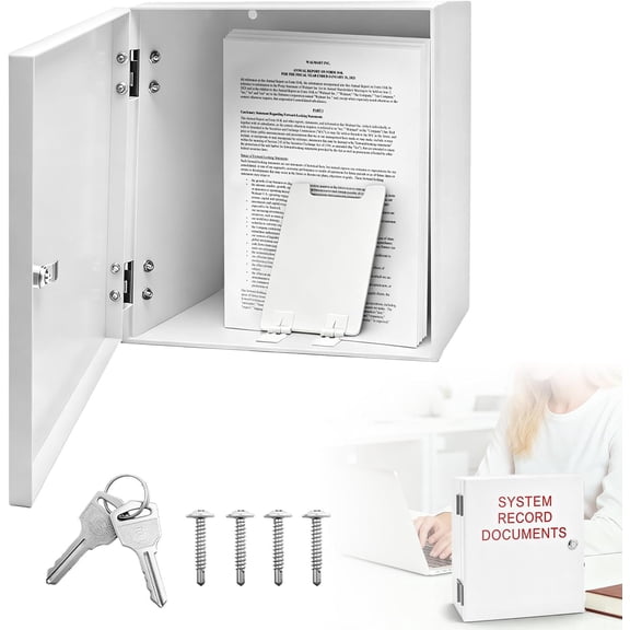 System Record Documents Enclosure, 13.8x13.8 Inch Heavy Steel Fire Box