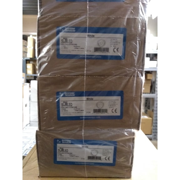 System Sensor #SCWLED, Strobe Only, 12/24 VDC, LED, White, Ceiling Mount