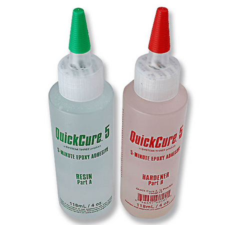 System Three 1000K10 Amber Quick Cure 5 Kit, 0.5 pint Bottle