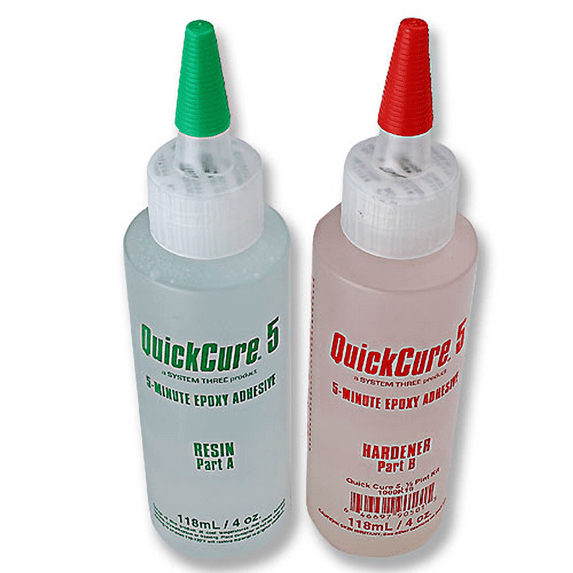 System Three 1000K10 Amber Quick Cure 5 Kit, 0.5 pint Bottle