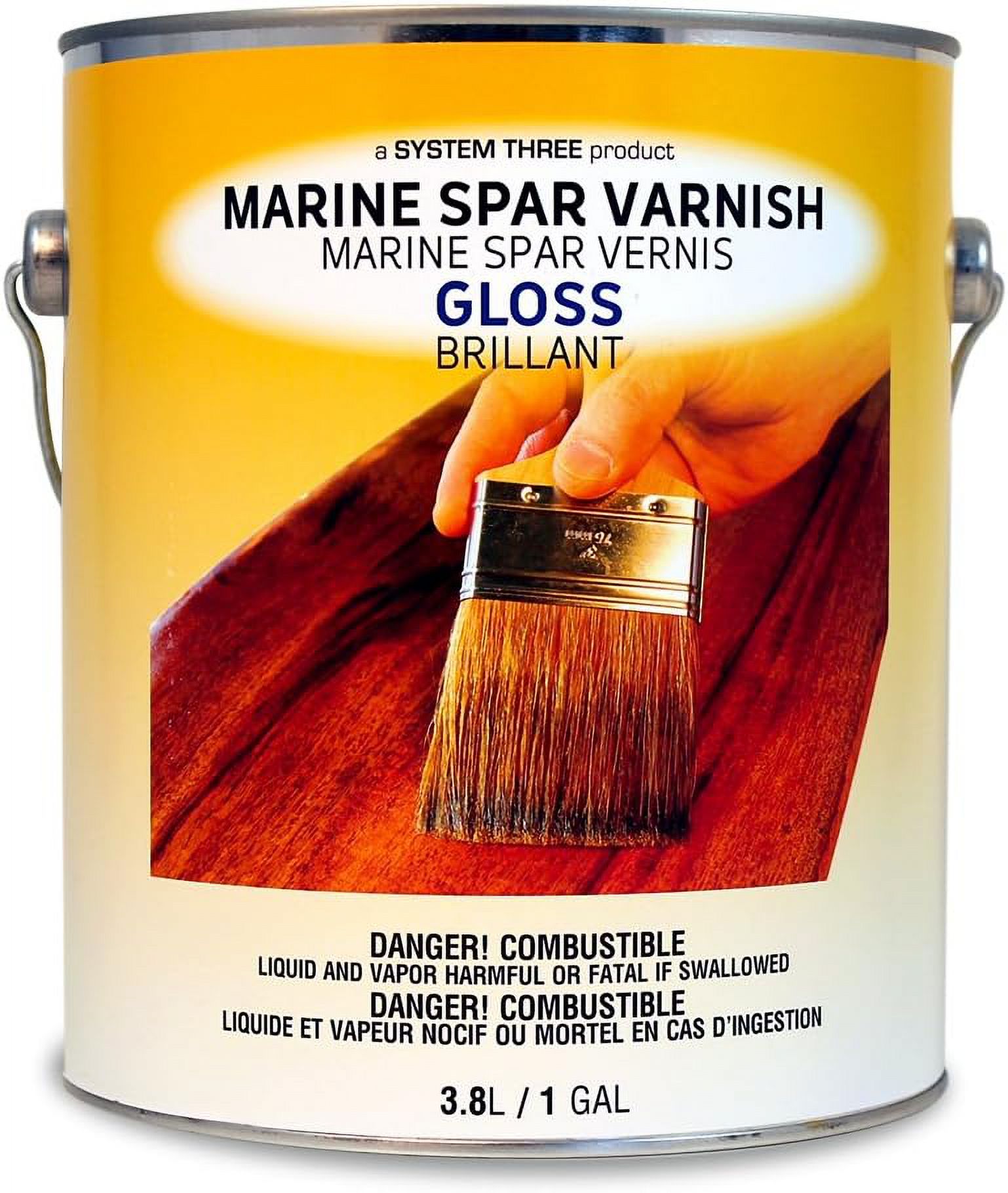 System Three Marine Spar Varnish, Gloss, 1 Gallon Can 1 Gallon Gloss