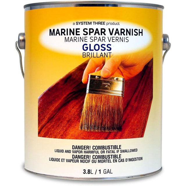 System Three Marine Spar Varnish, Gloss, 1 Gallon Can 1 Gallon Gloss