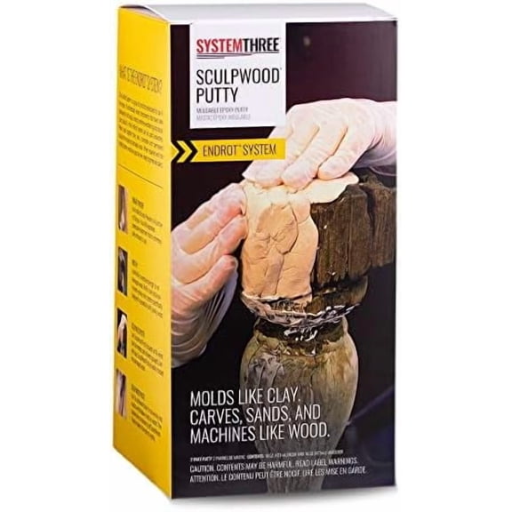 System Three SculpWood Putty Epoxy Filler, 1 Quart Kit$$Tools & Hardware Other