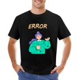 thumbnail image 1 of System-error Men’s Graphic T-shirt Vintage Short Sleeve Sport Tee Black L, 1 of 2