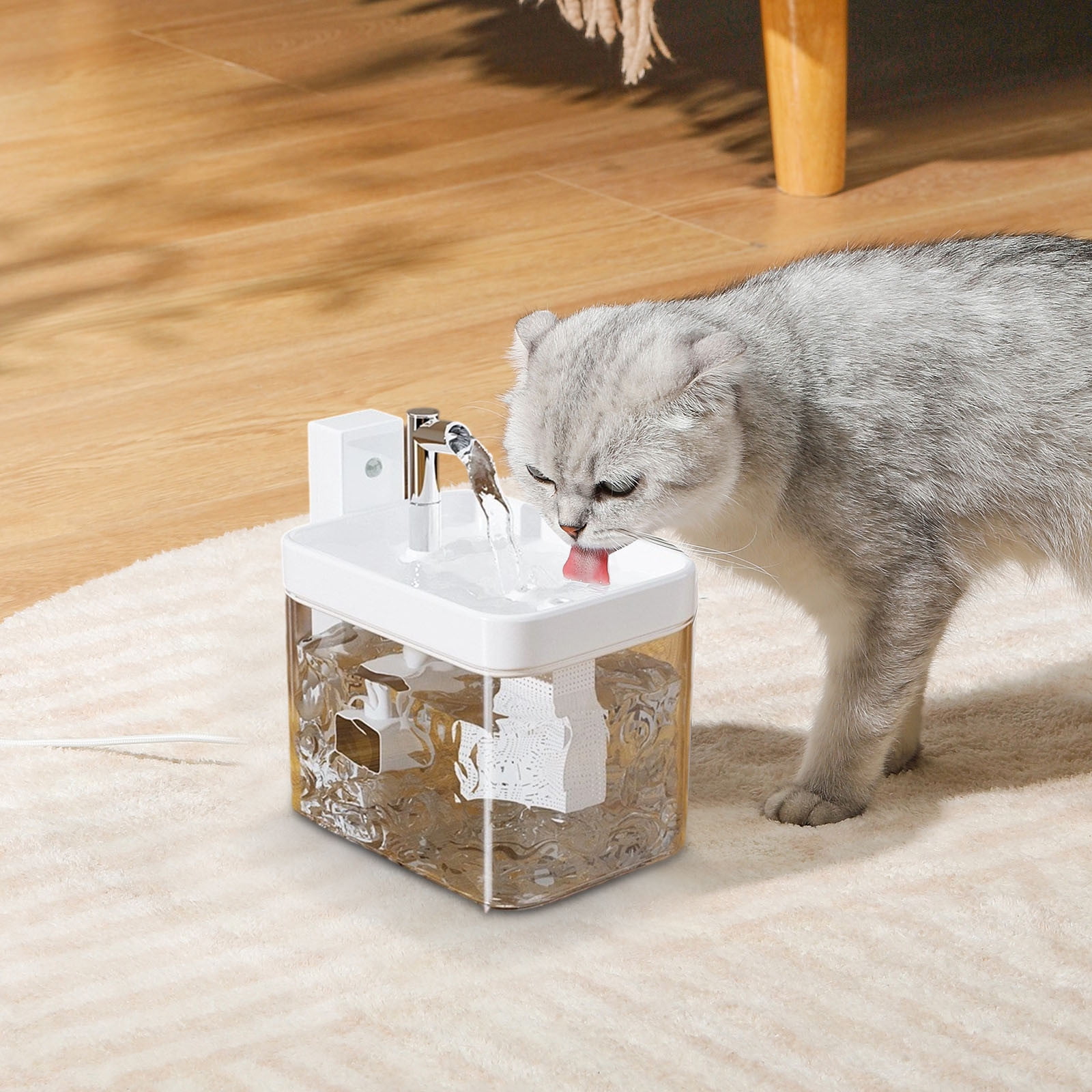 Automatic Triple Filter Pet Water with LED Indicator for Cats and Dogs Quiet 15L Capacity 2025 Model
