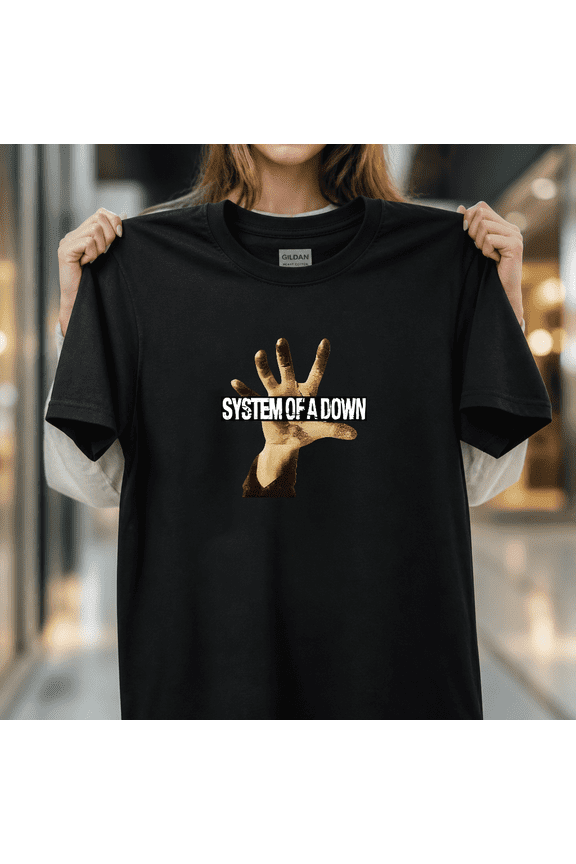 System of a Down Toxicity Hand Vintage Retro Nu Metal Band Unisex T-Shirt, S- 5XL