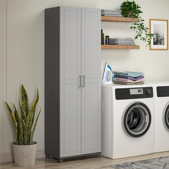 SystemBuild 5-Shelf 24" Utility Storage Cabinet, Gray