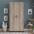 thumbnail image 1 of SystemBuild Callahan 36" Utility Storage Cabinet, Gray Oak, 1 of 16