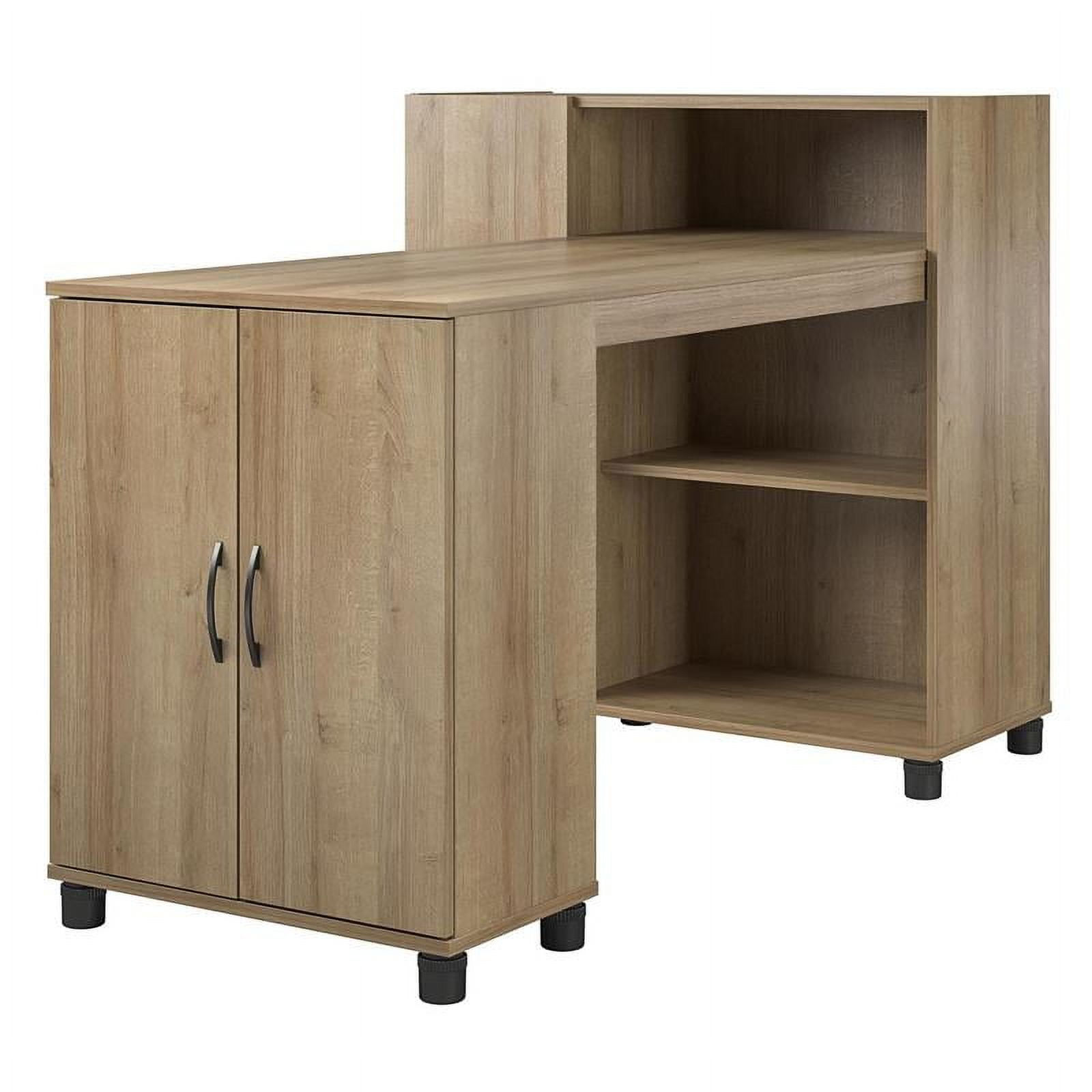 SystemBuild Evolution Lory Hobby and Craft Desk with Storage Cabinet in ...