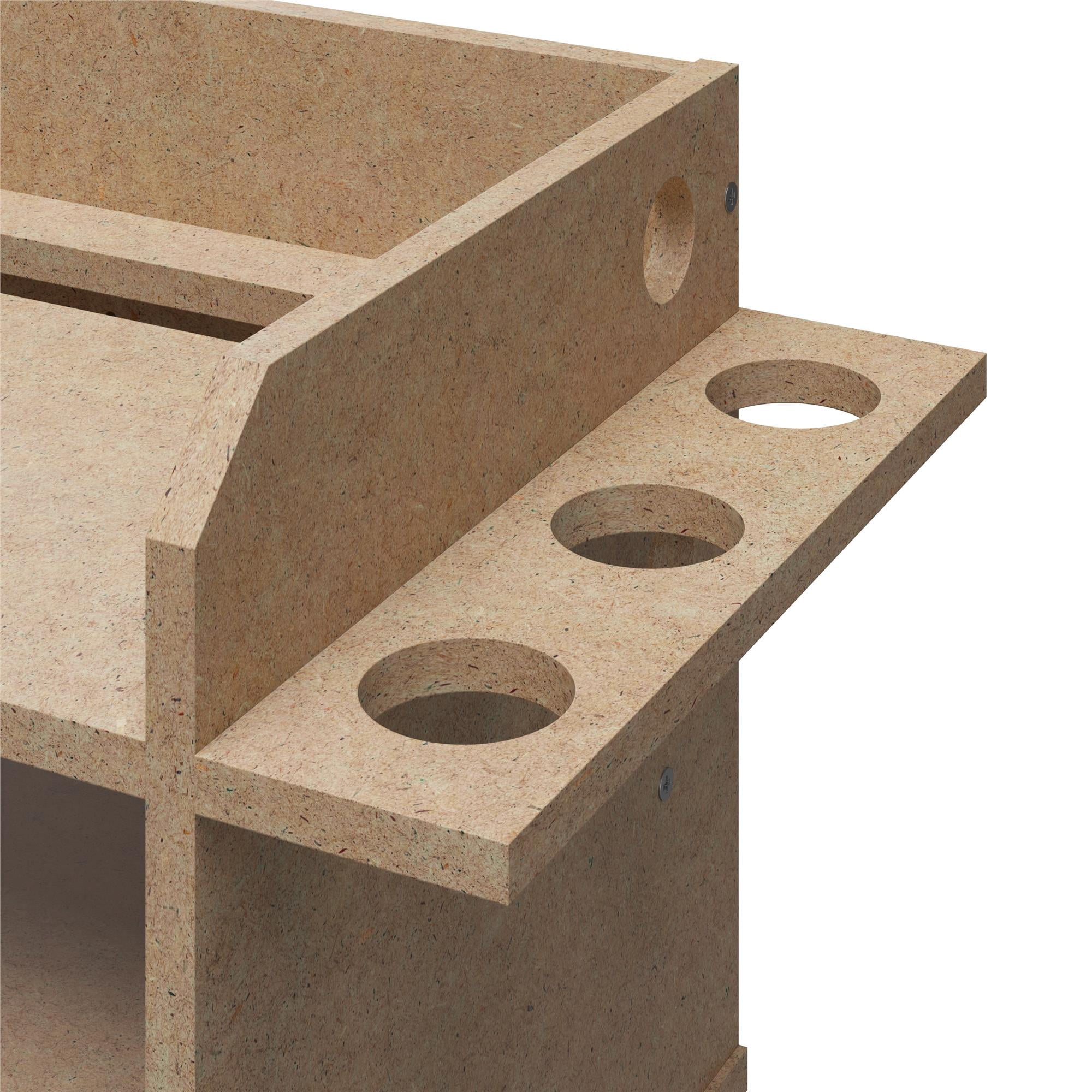 Systembuild Evolution Benford Hanging Wall Mount Tool Organizer, Raw Board