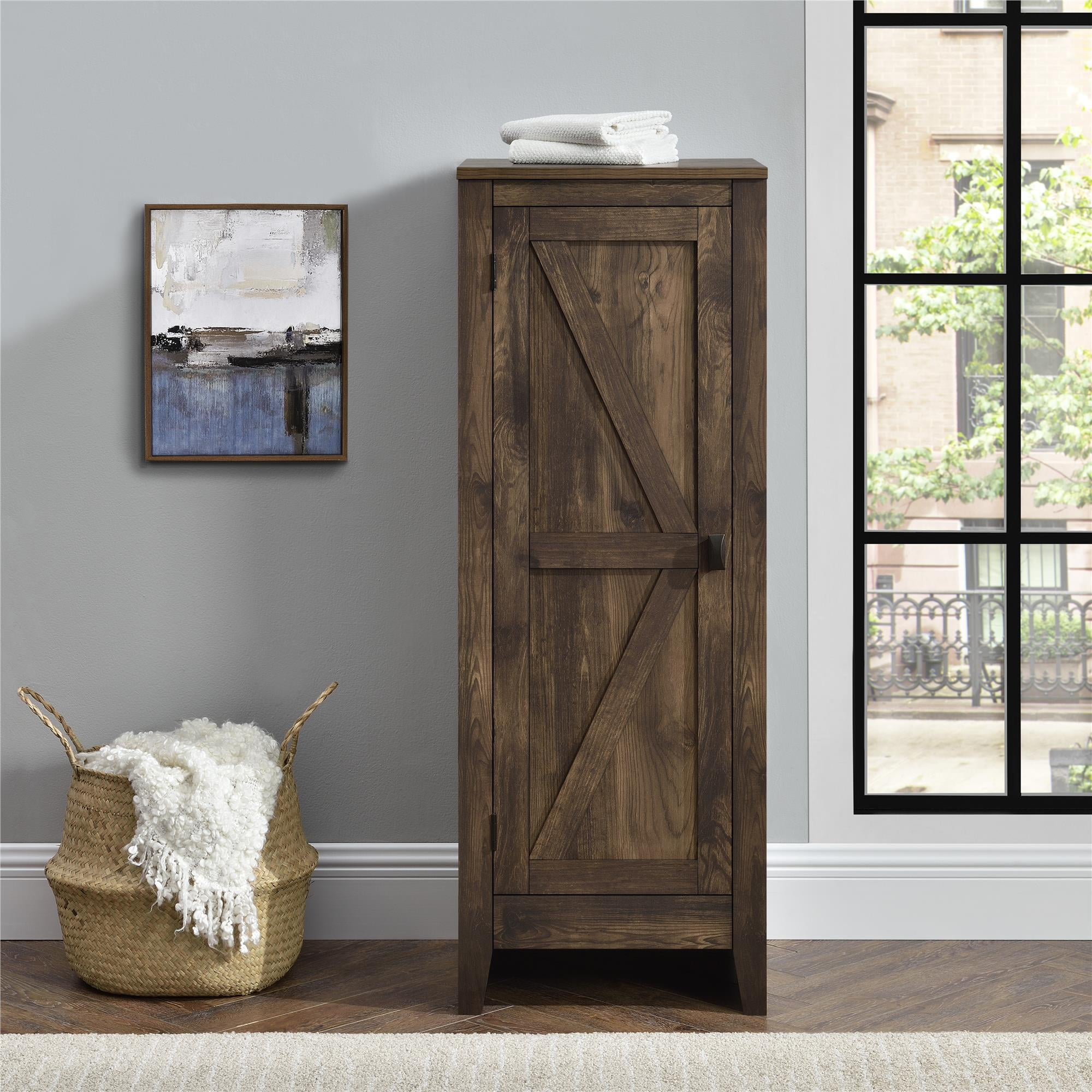 Systembuild Evolution Farmington Storage Cabinet Rustic Walmart