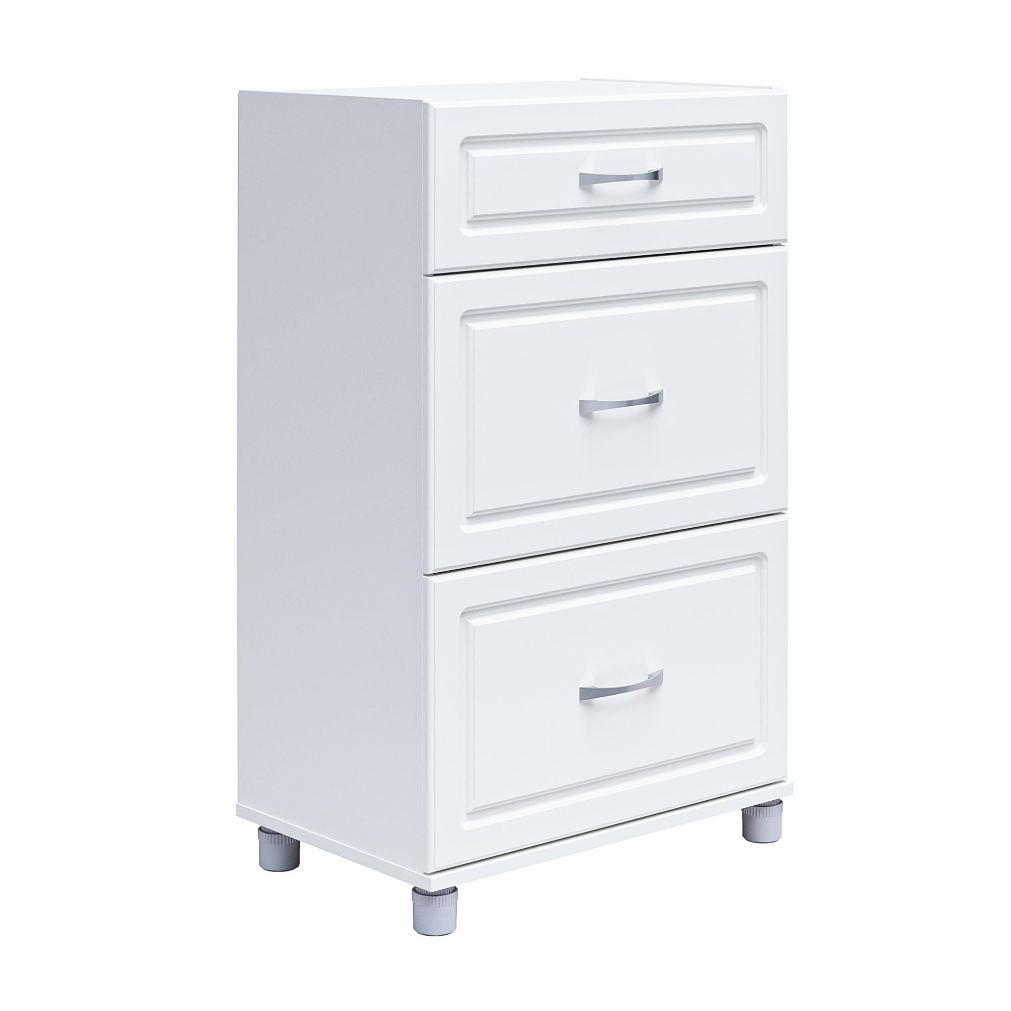 Kendall White Freestanding Lockable Office Cabinet with Adjustable Shelving