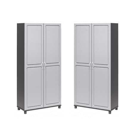 Systembuild Evolution Kendall 36" Utility Storage Cabinet Set of 2, Gray