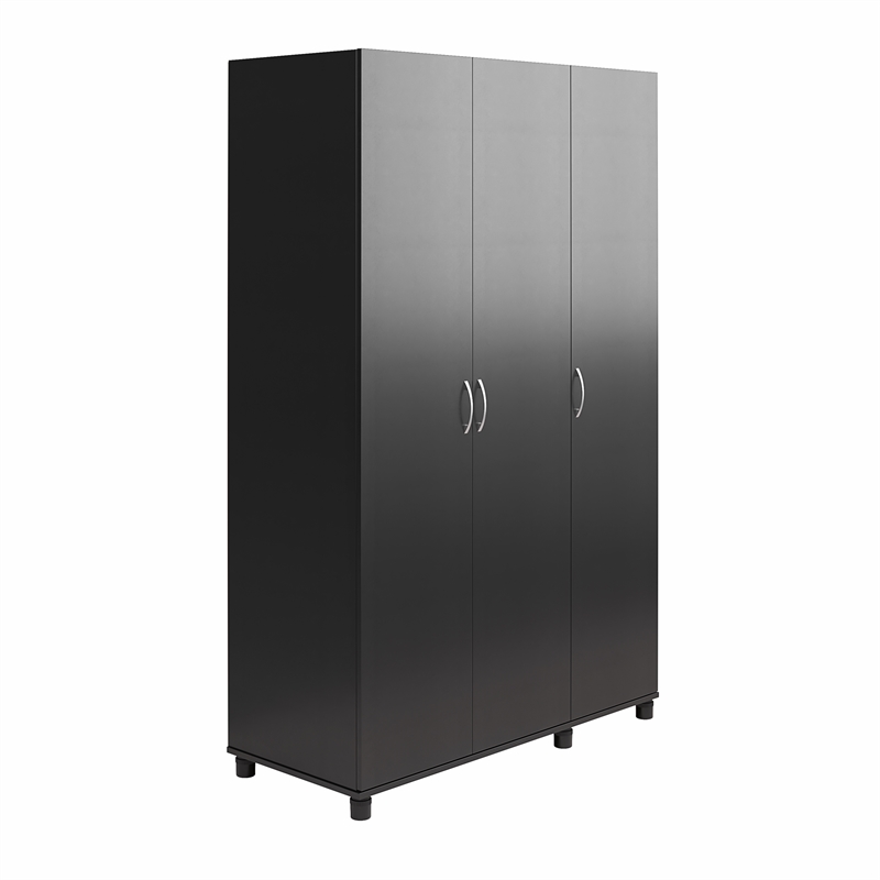 Systembuild Evolution Lory 3 Door Wardrobe with Clothing Rod in Black