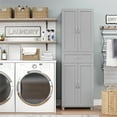 thumbnail image 1 of Systembuild Evolution Lory Framed Storage Cabinet with Drawer, Dove Gray, 1 of 12