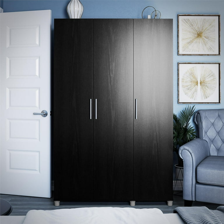 Black and oak on sale wardrobe