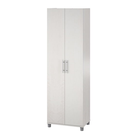 Systembuild Evolution Westford Garage Storage 24" Utility Cabinet, Ivory Oak