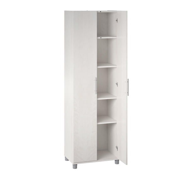 Systembuild Evolution Westford Garage Storage 24" Utility Cabinet, Ivory Oak