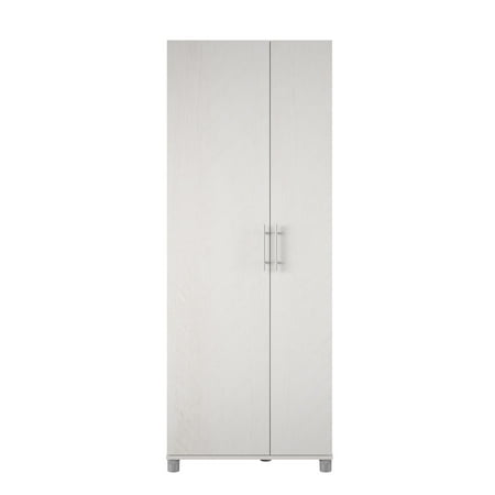 Camberly Tall Asymmetrical Cabinet, Ivory Oak