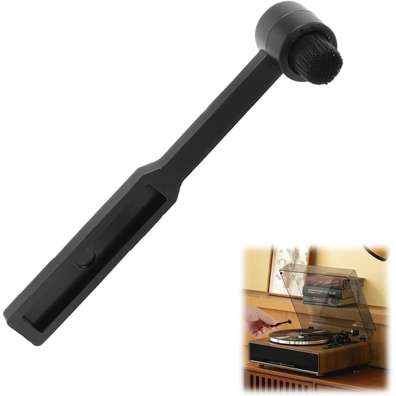Systems Clean-IT Carbon Fibre Stylus Brush, Essential Vinyl Record Cleaning Tool, Vinyl Record Cleaning Brush, for Turntable Cartridges, Eliminates Static Build-Up & Dust, Enhances Sound Quality