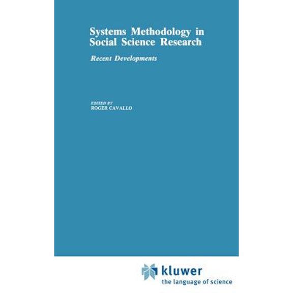 Pre-Owned Systems Methodology in Social Science Research: Recent Developments (Hardcover 9780898380446) by R Cavallo